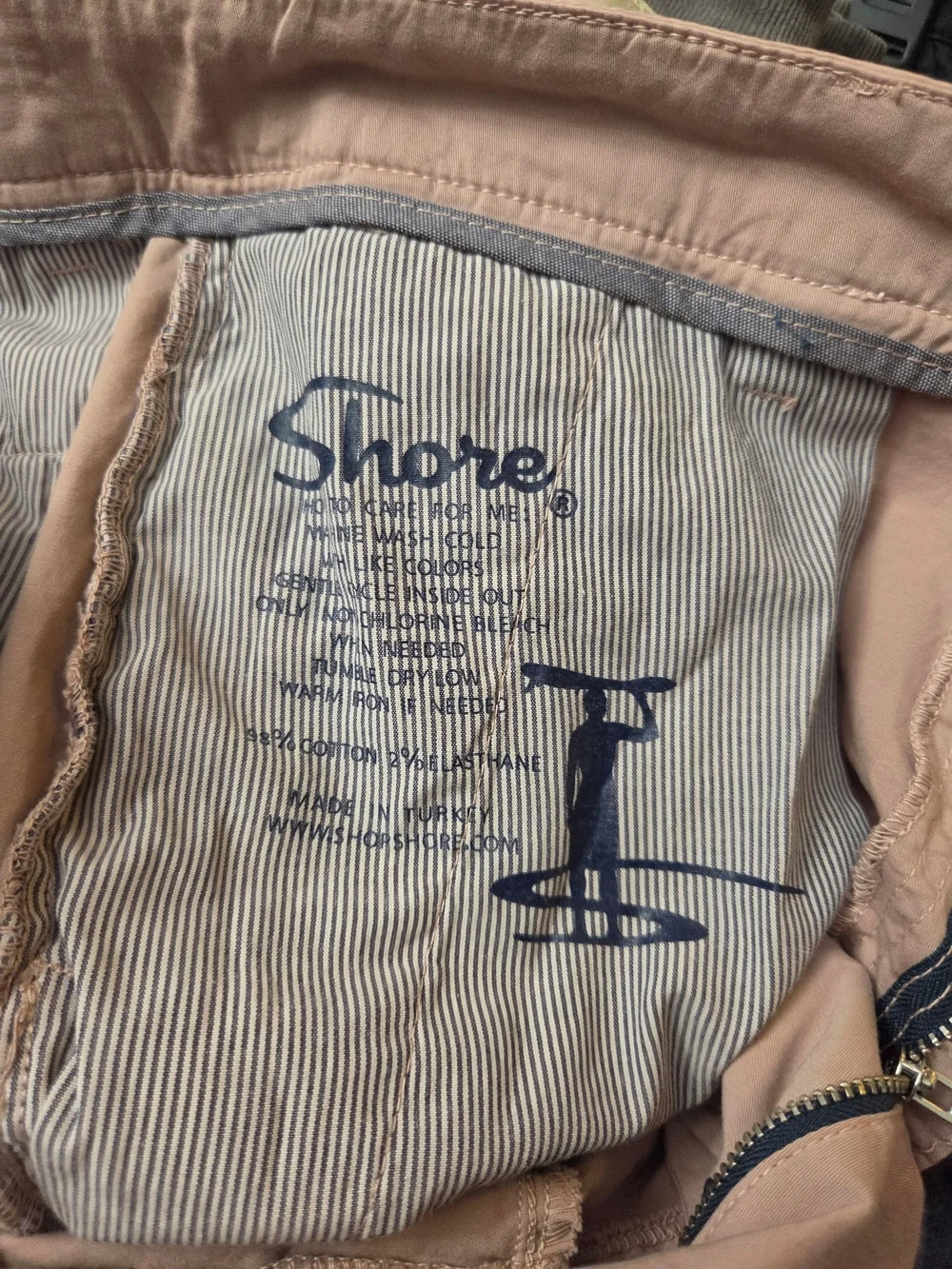 Shore Men's Blush Pink Flat Front Stretch Shorts